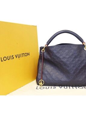 Louis Vuitton RARE Monogram Empreinte Artsy MM Marine/Rouge with Gold Hardware